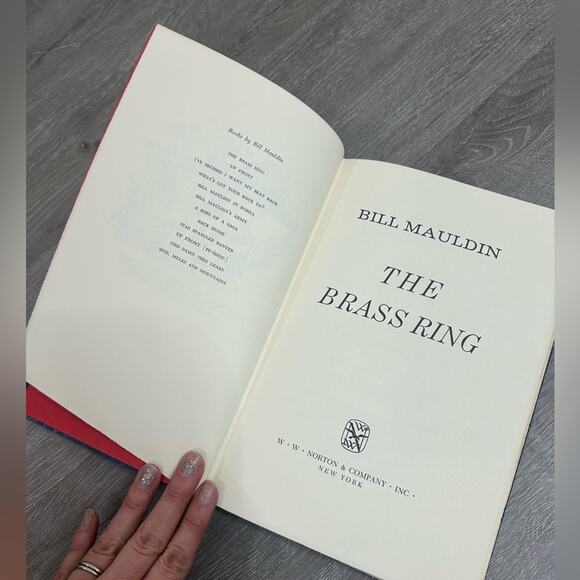 Blue vintage table book- The Brass ring - military history buff- some wear 70s - Picture 6 of 10